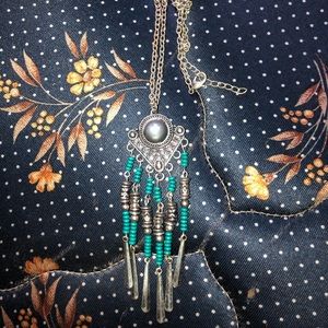 Green tribal necklace